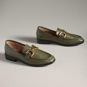 NIB | Bibi Lou Zagreb Leather Loafers | Color: MOSS | | Size: US 10-10.5 / EU 41